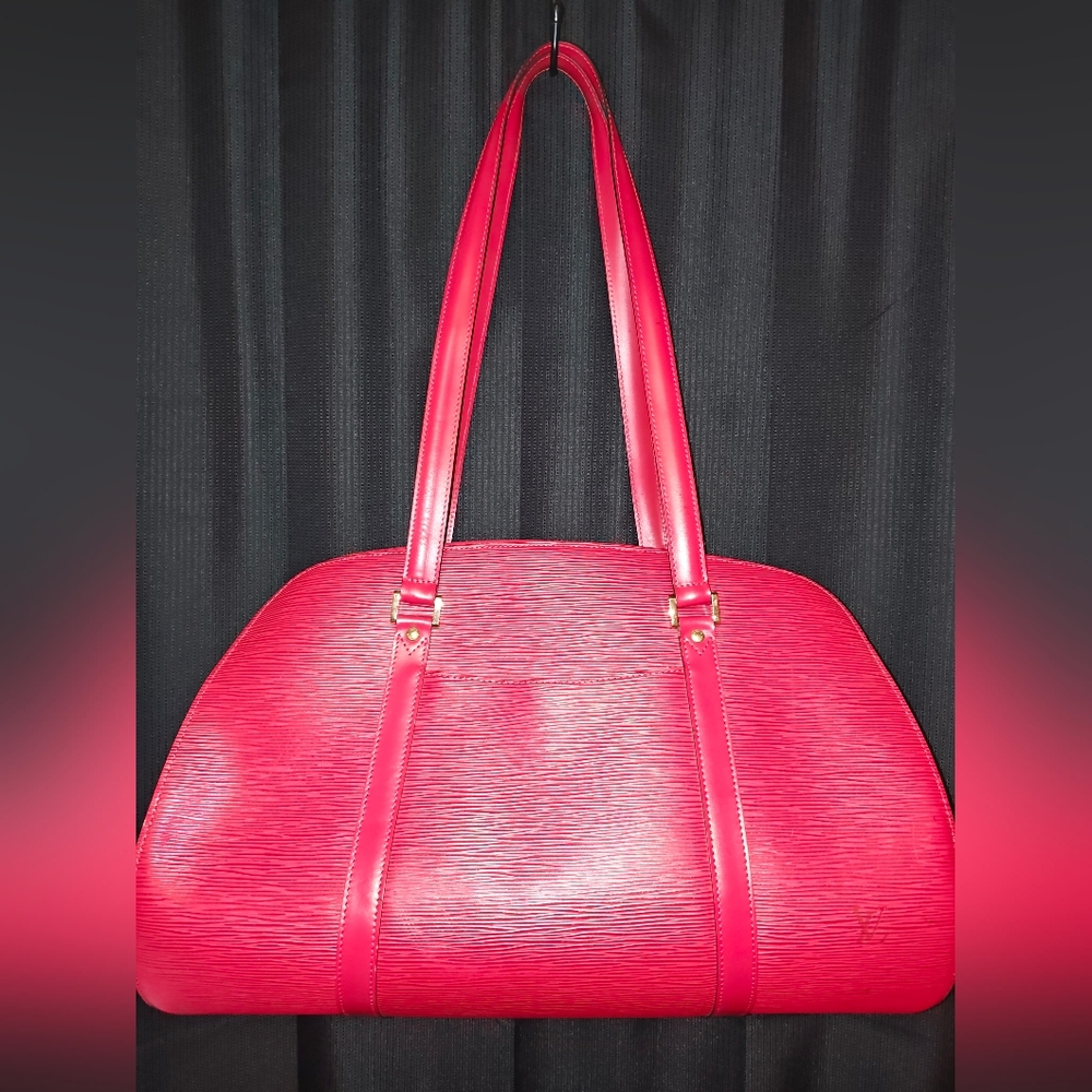 Louis Vuitton Red Epi Solferino 45